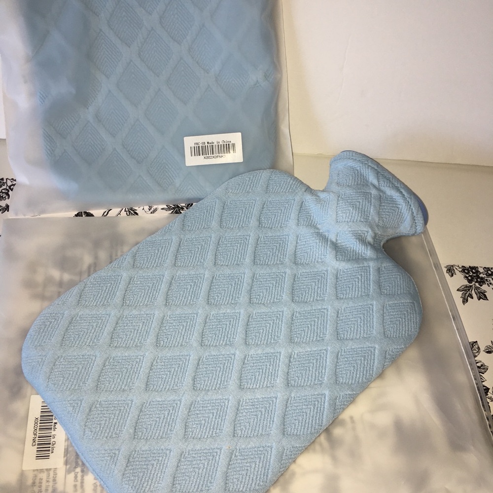 Pair of Blue Hot Water Bags with Unique Design